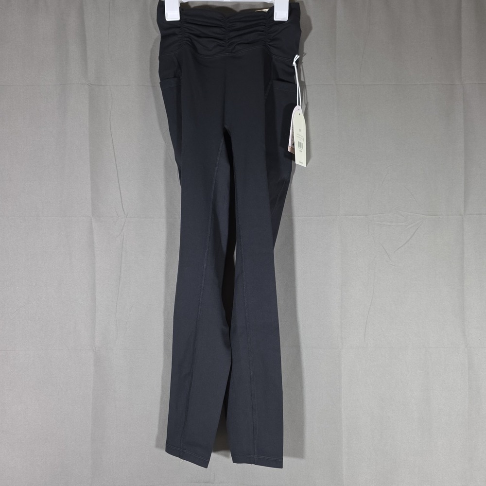 Blogilates Black Ruched High Waist Legging Size M Workout Pockets‎ Squat Proof